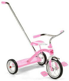 RADIO FLYER ラジオフライヤーTrikes & Bikes 三輪車＆自転車Classic Pink 10" Tricycle with Push Handle #34TP34Tクラシック ピンク レッドトライサイクルプッシュハンドルが付いた三輪車です。プッシュハンドルは取外し可能。