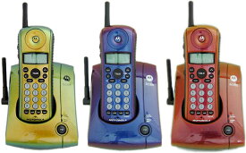 Motorolaモトローラ 電話機コードレスフォンマジョーラカラーアナログワイヤレスフォン親機兼用コードレス子機Cordless Telephoneイエロー オレンジ パープルシンプルフォンオレンジゴールド ブルーパープル グリーンイエロー