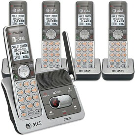 AT&T デジタルコードレスフォン盗聴がされ難く、クリアな音声通話が可能なDECT6.0方式採用デジタル留守電話機能付き電話機親機もコードレス シルバー×ブラックオレンジディスプレイ子機子機増設可能CL82501 CL82401 Cordless Telephone