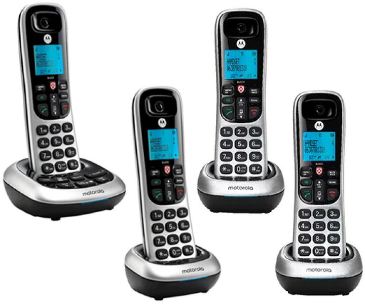 楽天市場】Motorola スリムスタンドデジタルコードレスフォン留守番 
