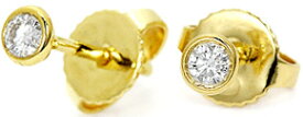 Tiffany&Co. ティファニーダイヤモンド イエローゴールドピアスバイザヤード 0.05ct ペアで合わせて0.1カラット K18YGエルサ ペレッティ アクセサリー ダイアモンドBY THE YARD pierced earring