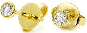 Tiffany&Co. eBt@j[_Ch CG[S[hsAXoCU[h 0.05ct yAō킹0.1Jbg K18YGGT ybeB ANZT[ _CAhBY THE YARD pierced earring