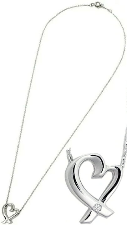 楽天市場】Tiffany&Co. ティファニーダイヤモンド付きラビングハート1P 
