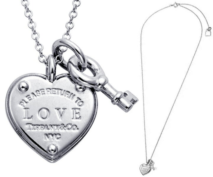 楽天市場 Tiffany Co ティファニーrttラブハートタグ キーペンダントネックレスシルバーチェーン リターントゥティファニースターリング シルバークラシカルデザインアクセサリーpendant Necklacereturn To Tiffany Love Heart Key Kaminorth