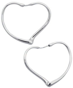 Tiffany&Co. eBt@j[I[vn[gt[vsAX ~fBAGTybeB X^[O Vo[925OPEN HEART HOOP pierced earring #MOriginal designs copyrighted by Elsa Peretti