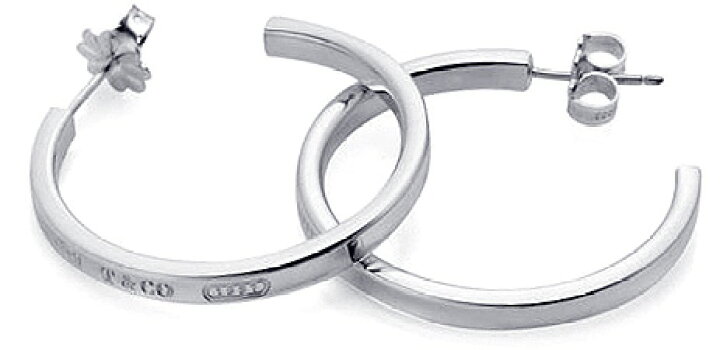 楽天市場】Tiffany&Co. ティファニー レディースナローフープピアス 