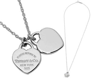 Tiffany&Co. eBt@j[^[gDeBt@j[RTT _u~jn[g ^O y_gy_glbNXVo[`F[X^[O Vo[PENDANT NECKLACEANZT[DOUBLE HEARTPLEASE R