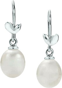 Tiffany&Co. ティファニーフックオリーブリーフドロップピアスフレッシュウォーター パールスターリング シルバー925平和と調和の普遍的シンボルであるオリーブの木と真珠を讃えたデザイン