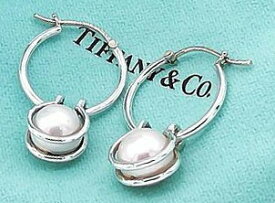 Tiffany&Co.ティファニーパールワイヤーフープピアススターリング シルバー925フレッシュウォーターパール 真珠fresh water pearl pierced earring