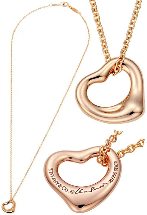 楽天市場】Tiffany&Co. ティファニー18Kローズゴールドオープンハート 