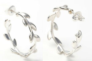 Tiffany&Co. eBt@j[I[u[tt[vsAXX^[O Vo[925I[u} t Paloma Picasso pierced earringOlive leaf HOOP