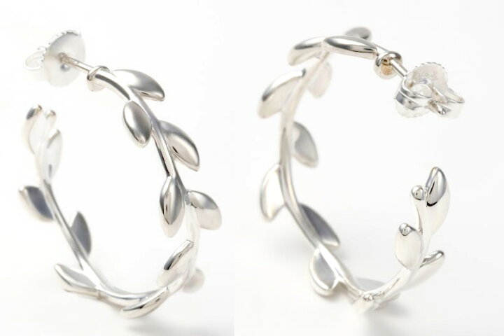 楽天市場】Tiffany&Co. ティファニーオリーブリーフフープピアス  