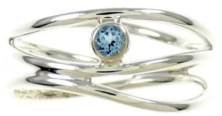 13号】ティファニー 925 振りかぶっ ウェーブ 3ロウ リング 