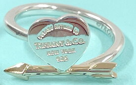 Tiffany&Co. ティファニー レディース 指輪RTTハートスターリングシルバー＆18K ローズゴールドアロー 矢リターン トゥティファニーリングラブストラックハートタグリングハート タグとピンクゴールドアローが際立つペアリングに最適