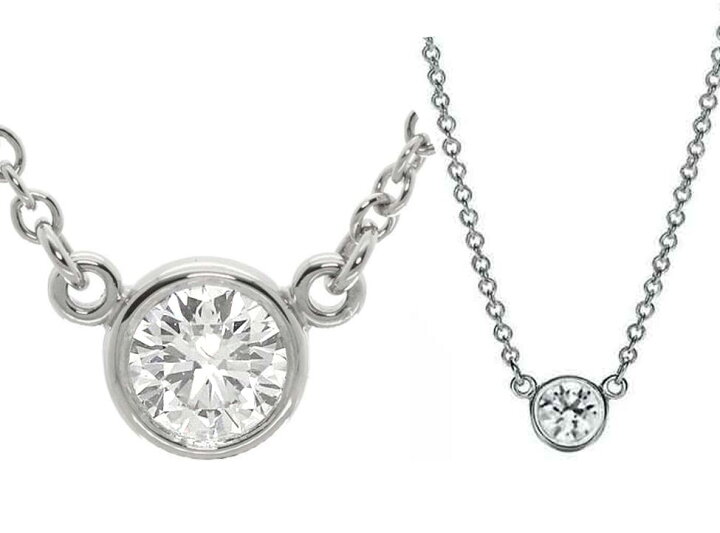 楽天市場】TIFFANY&Co. ティファニー 一粒ネックレスプラチナ 