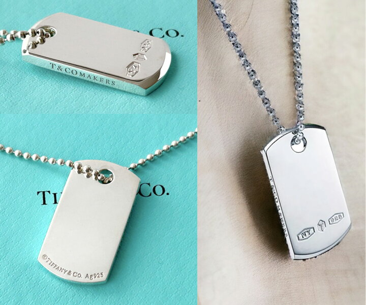 楽天市場】Tiffany&Co. ティファニー メンズロゴ刻印ドッグタグ  