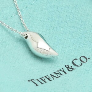 Tiffany&Co. �e�B�t�@�j�[ ���f�B�[�X�H���`�[�t�y���_���g�g�b�v�ۂ݂̂���t�F�U�[�`���[�� �`�F�[���l�b�N���X�V���o�[ �X�^�[�����O�V���o�[925FEATHER PENDANT NECKLACE�A�N�Z�T���[ �s�J�\ �G
