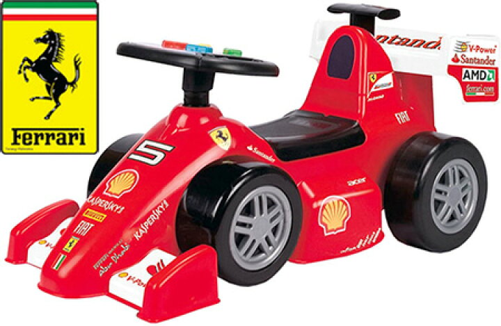 楽天市場】フェラーリ正規ライセンス商品子供用足蹴り乗用玩具F1レース 