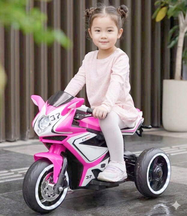 楽天市場】子供用電動乗用玩具レーサーバイクかっこいい3輪スポーツ 