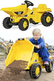 子供用乗足けり用玩具 ロリートイズ ダンパーキッズ キャタピラー CAT人気のロリーキッズシリーズ！ペダル式で自転車の練習にも使えます微力でこぎだせる様に後輪左側のみ回転しますドイツ製おもちゃ 子供用玩具 ペダルカーrolly toys dumper kids CAT