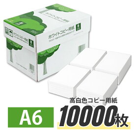 8月最大800円OFFクーポン APPJ ホワイトコピー用紙 A6 10,000枚（2,000枚×5冊）｜A4からの断裁商品｜高白色 コピー用紙 白色度93% 紙厚 約0.09mm PEFC認証 WC901PEI