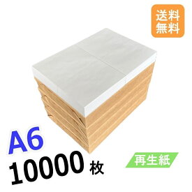 12月最大800円OFFクーポン 【送料無料】 再生コピー用紙 A6 10,000枚 コピー用紙 普通紙 紙 ペーパー 印刷用紙 印刷 用紙 再生紙 プリンター用紙 PPC-N70