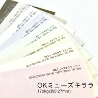 5月最大800円OFFクーポン 【選べる8色】OKミューズキララ 170kg 厚さ0.27mm 選べるサイズ A3 A4 B4 B5 特…