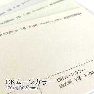 9月最大800円OFFクーポン 【特殊紙】OKムーンカラー 170kg(0.30mm)【ファンシーペーパー 印刷用紙 パール…