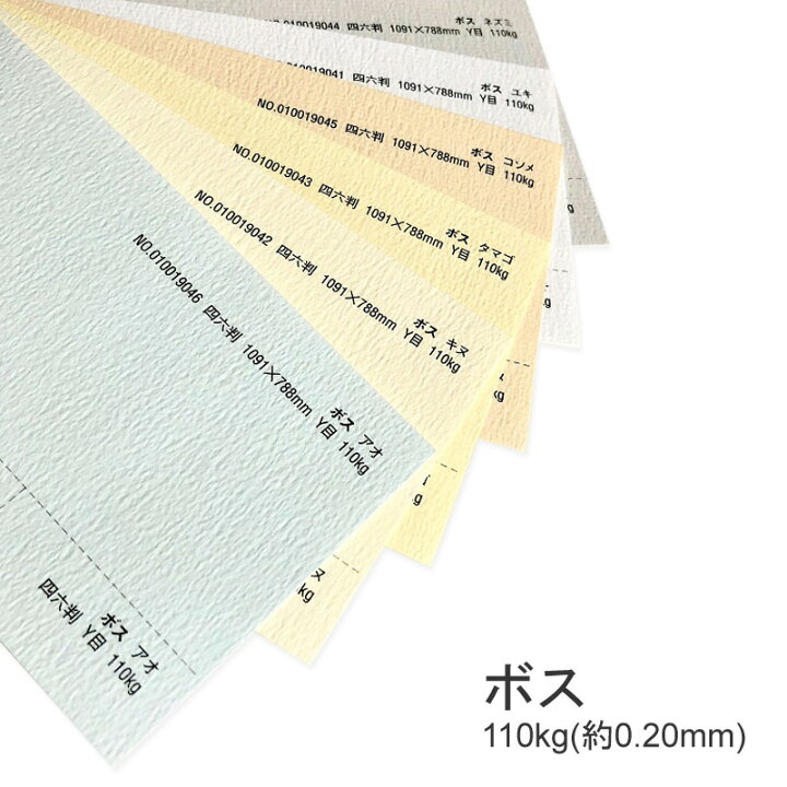 楽天市場 Sale限定最大300円offクーポン 特殊紙 ボス 110kg 0 mm 選べる3色 ファンシーペーパー 印刷用紙 両面エンボス 細かな凹凸 ザラザラ パステルカラー Kamiolshop 楽天市場店