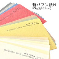 5月最大800円OFFクーポン 【選べる14色】 新バフン紙N 90kg A3 A4 B4 B5 サイズ 厚さ0.21mm ファンシーペ…