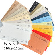5月最大800円OFFクーポン 【特殊紙】あららぎ 110kg(0.30mm) A3 50枚選べる19色【ファンシーペーパー 印…