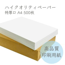 4月最大800円OFFクーポン 【数量限定】 ハイクオリティペーパー 特厚口 110kg A4 500枚 紙 ペーパー 印刷用紙 印刷 用紙 プリンター用紙 プリンタ用紙 コピー用紙 箱 カラーコピー用紙 コピー 普通紙 オフィス 事務用品 A4用紙 高白色用紙 高白色度