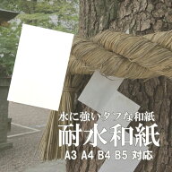 9月最大800円OFFクーポン【和紙】耐水和紙 耐水紙 4〜16枚 55kg 約0.11mm A3 A4 B4 B5 レーザープリント …