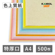 5月最大800円OFFクーポン 【選べる23色】 色上質紙 特厚口 A4 500枚 厚紙 カラー コピー用紙 パンフレッ…