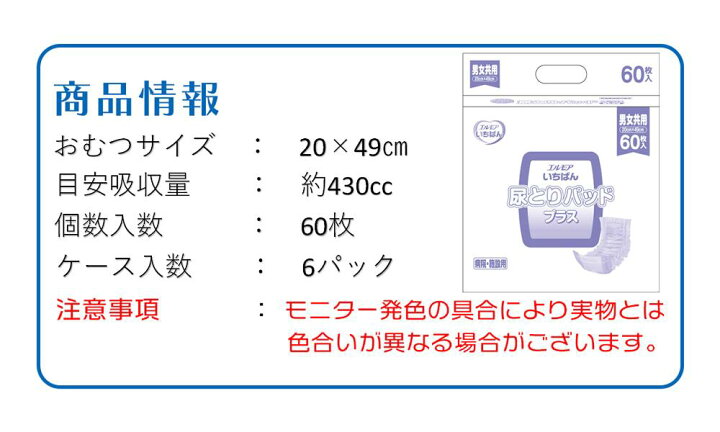 楽天市場】尿とりパッド エルモアいちばん 尿取りパッドプラス 1パック 