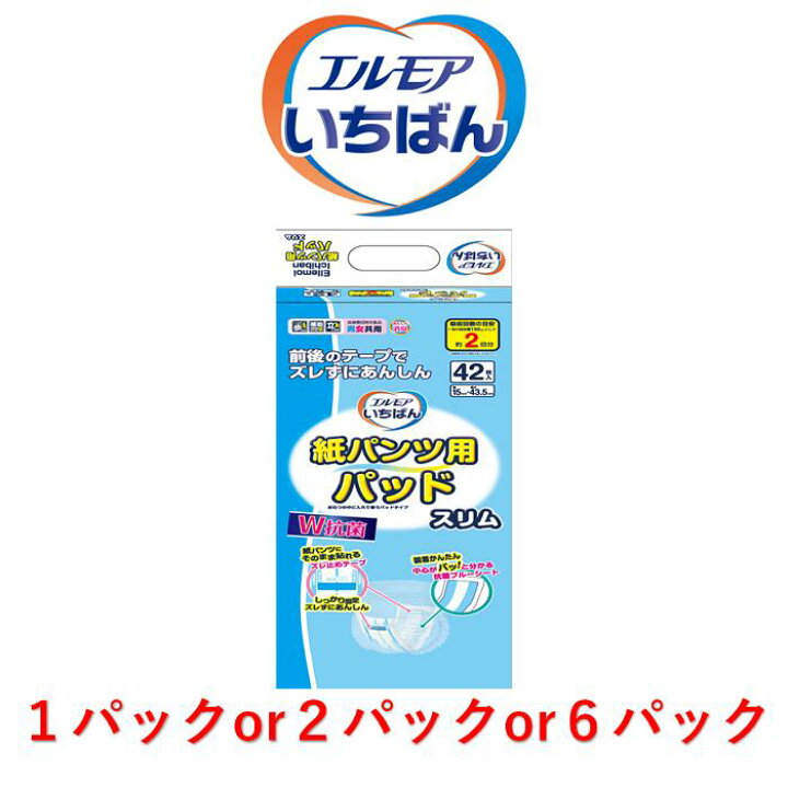 楽天市場】尿とりパッド エルモアいちばん 紙パンツ用パッドスリム 1 