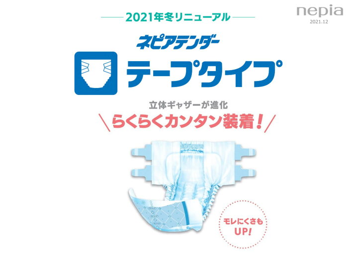 楽天市場】テープ止め ネピアテンダー テープタイプ Mサイズ 1パック24 