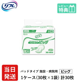 【あす楽】 リフレ 大人用紙おむつ 尿とりパッド 介護 オムツ パッドタイプ ビッグ 30枚×1袋 Lサイズ パット オムツ 大人用 紙おむつ 紙 ぱっど 女性用 男性用 大人用オムツ 紙おむつ おむつ 大人 大人用紙おむつ 大人用 紙パンツ 大人用オムツ おむつ 尿とりパッド