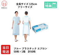 【当日発送】エプロン 1箱から購入可能 プラスチック エプロン 食品加工 使い捨て 袖なし ブルー 首掛け …