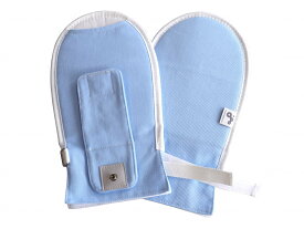 特殊衣料 まもっ手 無地 指先オープン(ノーマル) ブルー フリー 保護 手袋