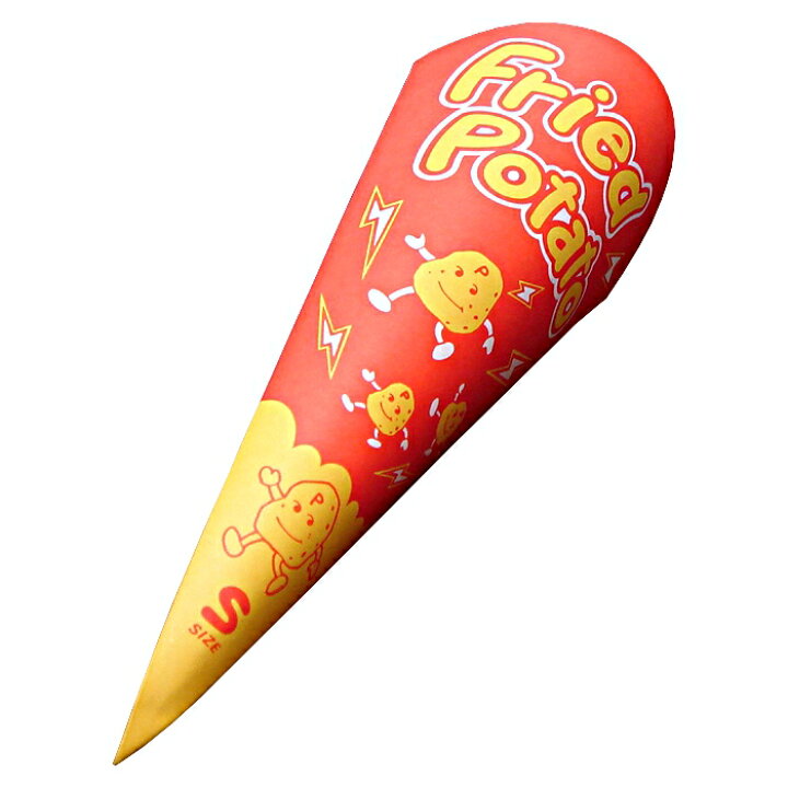 楽天市場】三角袋フライドポテトS（100枚／3000枚）【G3-1】 : 紙 