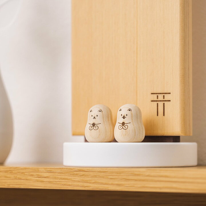 楽天市場】神具 オブジェ 「 狛犬だるま 阿吽 （ あうん ） 《 神樹の  