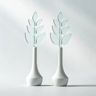 神具 セット 榊 「 光の榊 《 さかき 》［ 翡翠 ヒスイグリーン ］ 」 一対 国産 神具 一輪挿し 造花 飾…