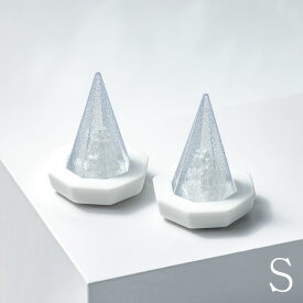 盛り塩 「 溶けない盛り塩 スタンダード 2個セット 【 S 】 」 台座セット 国産 神具 岩塩 交換不要 皿 賃貸 オフィス 神棚 飾り 溶けない オルゴナイト クリスタル 盛り塩用の塩 アクリル モダン モダン神棚 交換 不要 インテリア おしゃれ お供え お供え物 盛り 塩