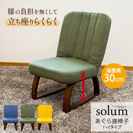 座椅子 あぐら座椅子 solum ソルム ハイタイプ RMHZ-91 NV/OLV/MA 折り畳み コンパクト
