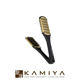 【LINE登録で300円クーポン】ケラフェクト ツインブラシ ブラック＆ゴールド|keraffect ヘアブラシ ヘアーブラシ ブロー ブラシ 髪 コーム ヘアスタイリング スタイリング すたいりんぐ 巻き髪 ヘアケア ヘアケア サロン専売 美容室専売 美容院 美容師