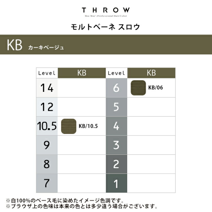 楽天市場 ビューティーエクスペリエンス スロウ マージカラー 第1剤 100g カーキベージュ Throw Kb 10 5 Kb 06 モルトベーネ カラー剤 スロウ ヘア カラー スロウカラー ヘアカラー 業務用 プロ用 サロン専売品 メール便対応4個まで 髪屋