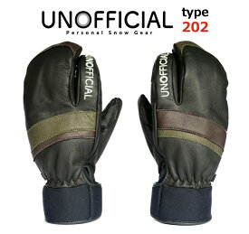 UNOFFICIAL　type TRE-202　アンオフィシャル　SNOW GLOVE　100% JapanMade　左右非対称アクセントカラー　グローブ