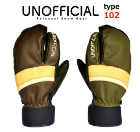 UNOFFICIAL　type TRE-102　アンオフィシャル　SNOW GLOVE　100% JapanMade　左右非対称カラー　グローブ