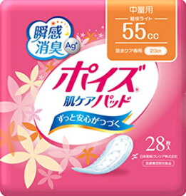 日本製紙クレシア　ポイズ　肌ケアパッド　軽快ライト　28枚　12パック　まとめ買い　送料無料